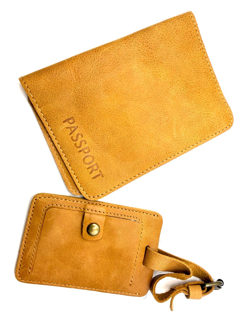 Hearth & Hand Passport Holder and Luggage Tag Set - Tan